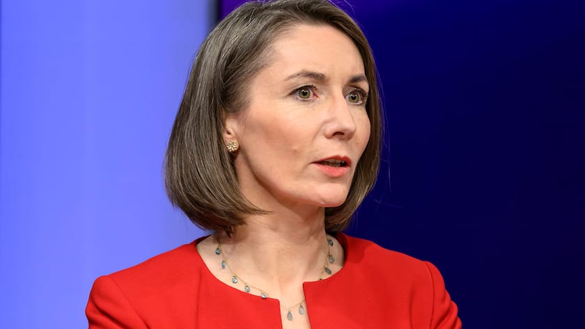 Claudia Major, Sicherheits- und Militärexpertin, hier0 in der TV-Sendung maischberger von ARD.