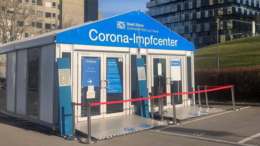 Corona-Impfcenter beim Stadtspital Triemli in Zürich im März 2021.