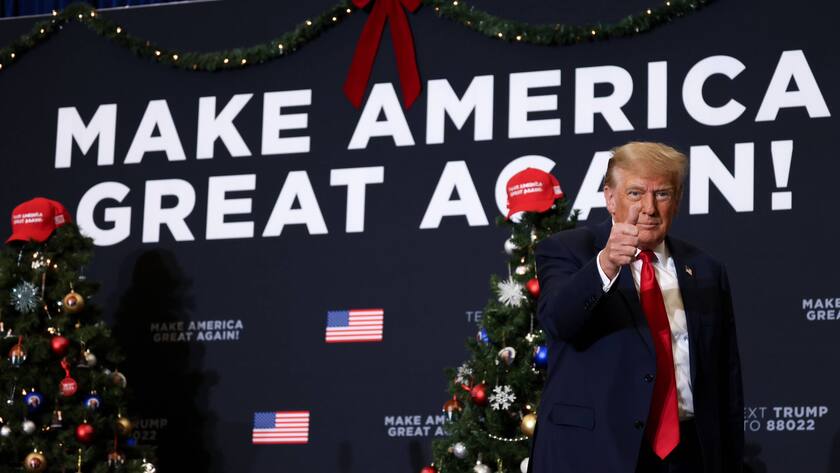 Der ehemalige Präsident Donald Trump an einer Wahlkampfveranstaltung (2023).