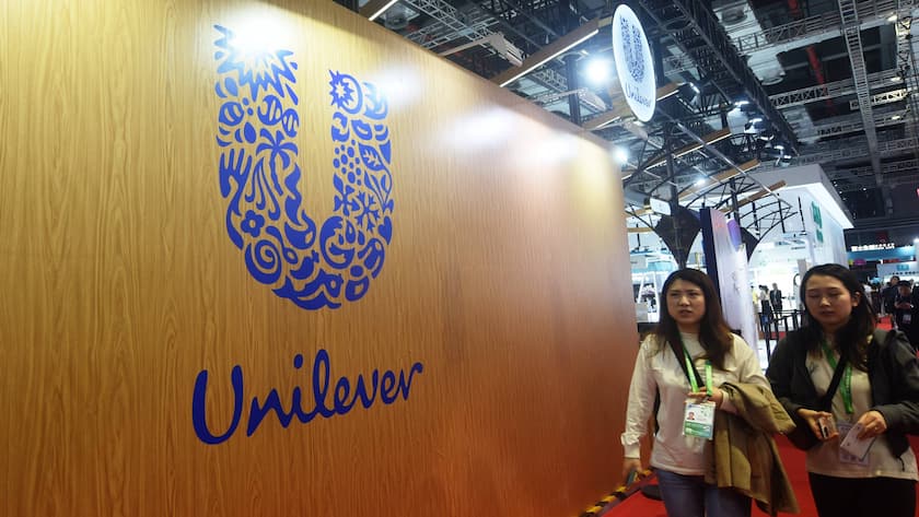 Stand von Unilever an der China International Import Expo 2023 in Shanghai.