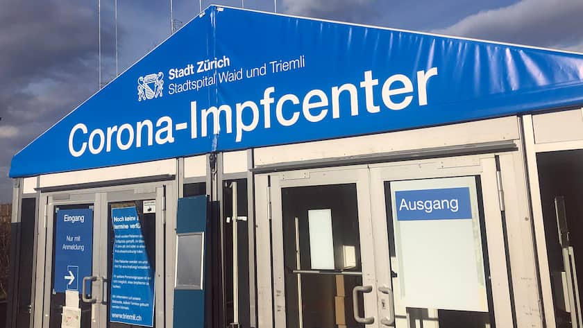 Corona-Impfcenter beim Stadtspital Triemli in Zürich im März 2021.