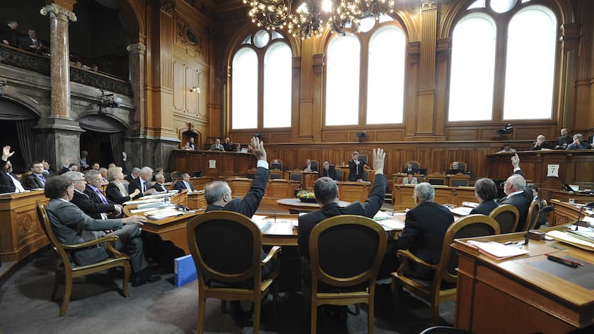 Der Ständerat während einer Abstimmung.