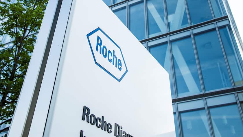 Das Logo vom Pharmakonzern Roche.