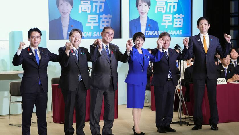 Sanae Takaichi gewinnt die Wahl für den Vorsitz der japanischen Regierungspartei LDP.