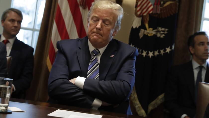 US-Präsident Donald J. Trump während eines Meetings am 11. März 2020.