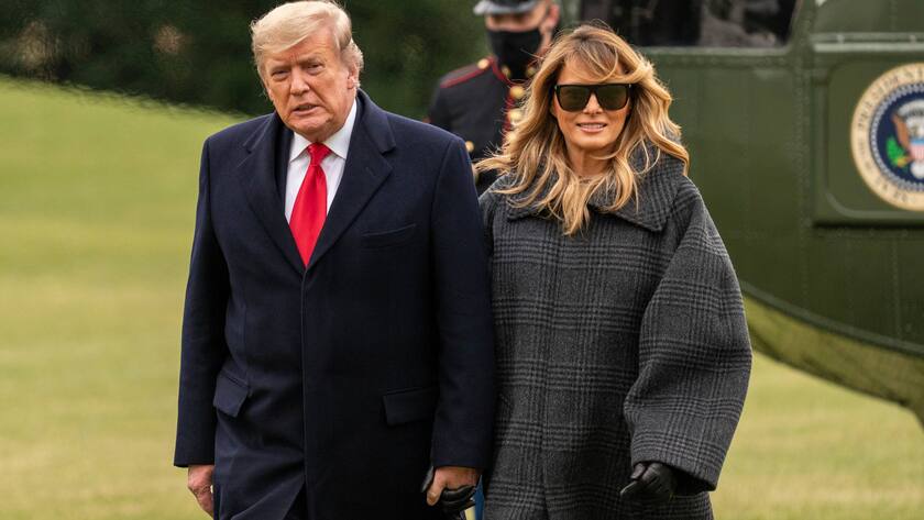US-Präsident Donald Trump mit der First Lady Melania Trump, 31. Dezember 2020.
