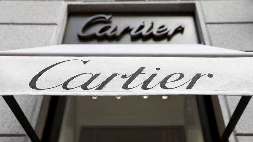 Laden der Richemont-Marke Cartier an der Via Montenapoleone in Mailand.