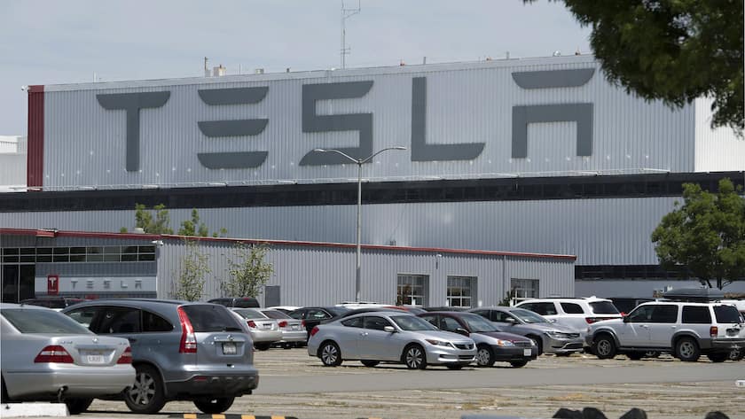 Tesla-Fabrik in Fremont in der Nähe von San Francisco.