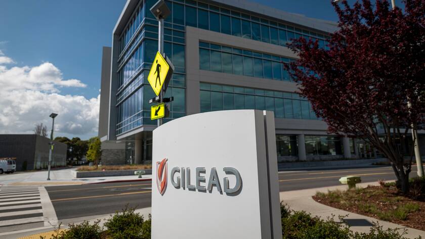 Blick auf den Hauptsitz von Gilead Sciences in Foster City, Kalifornien, USA.