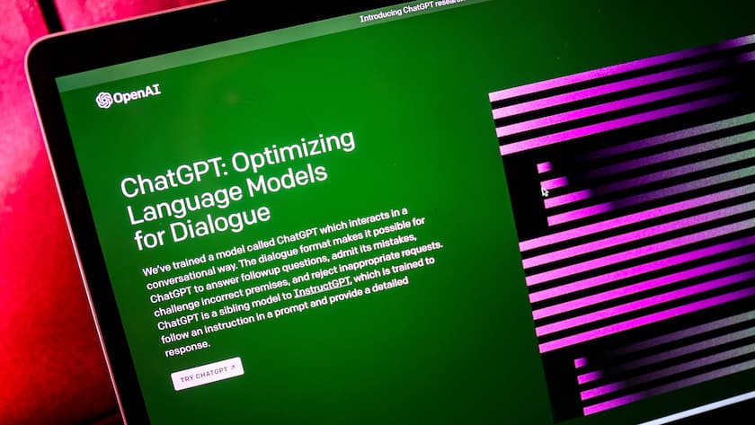 ChatGPT Künstliche Intelligenz (Bildschirm).