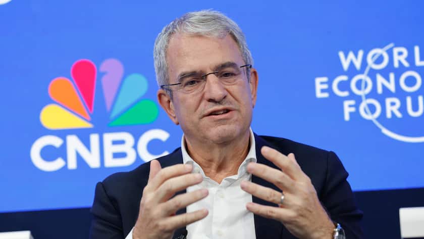 Nestlé-CEO Laurent Freixe bei einem Auftritt am WEF 2025.