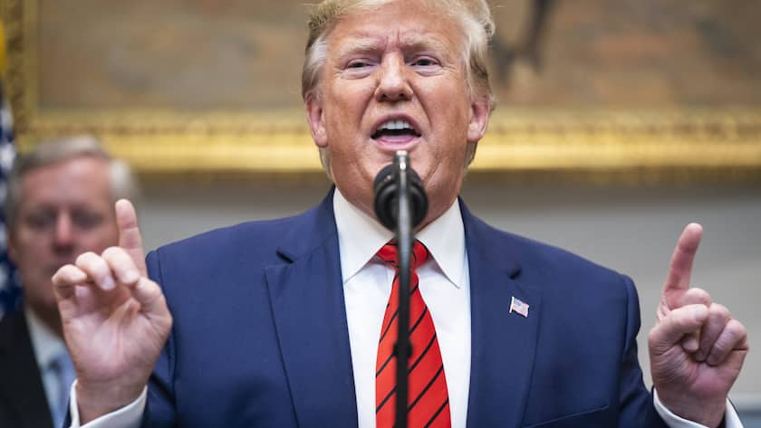 Donald Trump bei einem Anlass in Washington, D.C., USA (2019).