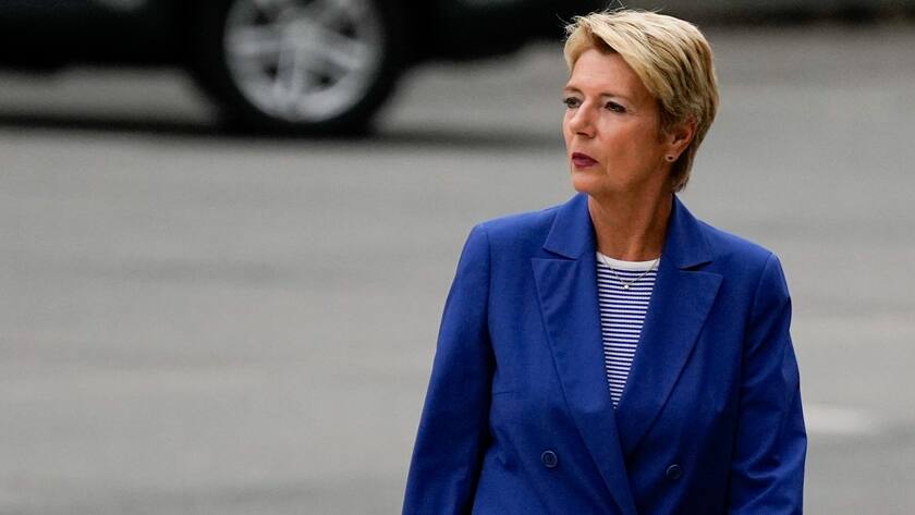 Bundesrätin Karin Keller-Sutter beim Besuch des US-Aussendepartementes in Washington D.C. am 6. August 2025.