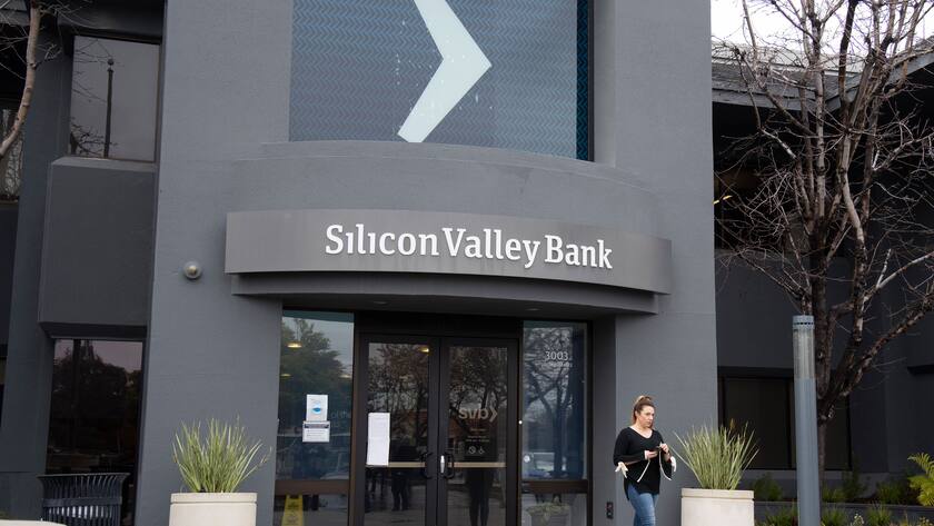 Am Hauptsitz der Silicon Valley Bank in Santa Clara, Kalifornien.