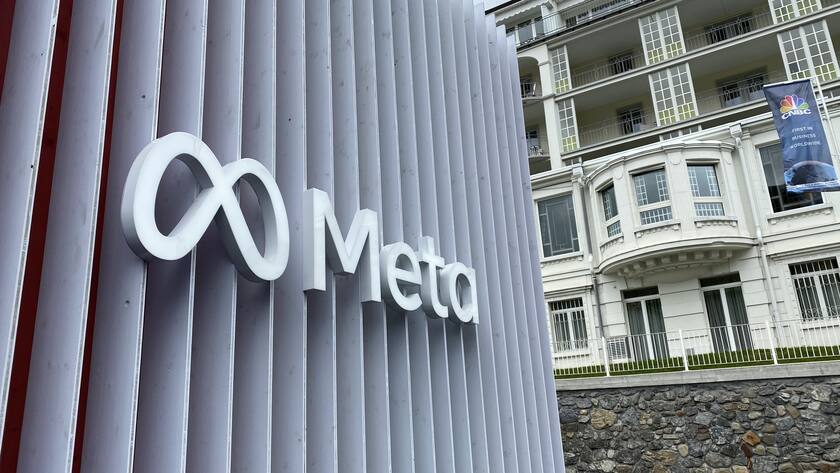 Pavillon von Meta während des World Economic Forum in Davos.