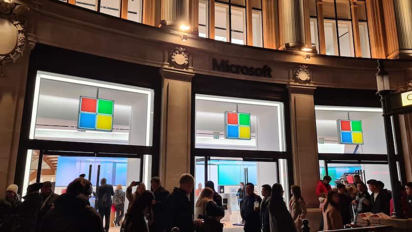 Oxford Circus in London: Microsoft hat sich eine Prominenz versprechende Adresse ausgesucht.