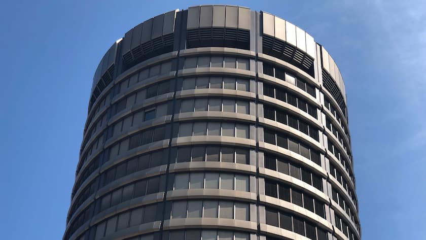 Der Hauptsitz der Bank für Internationalen Zahlungsausgleich in Basel.
