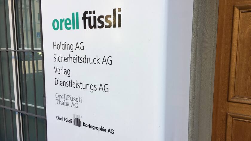 Am Hauptsitz von Orell Füssli an der Dietzingerstrasse 3 in Zürich.