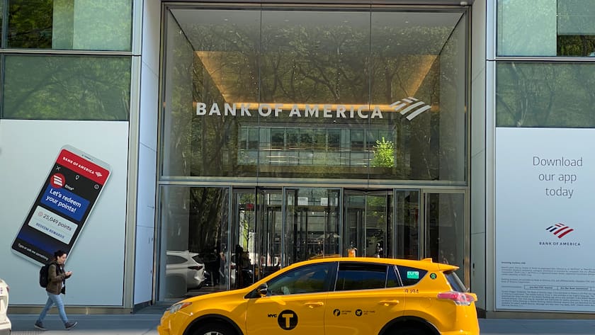 Filiale der Bank of America an der 42nd Street in Manhattan, New York.