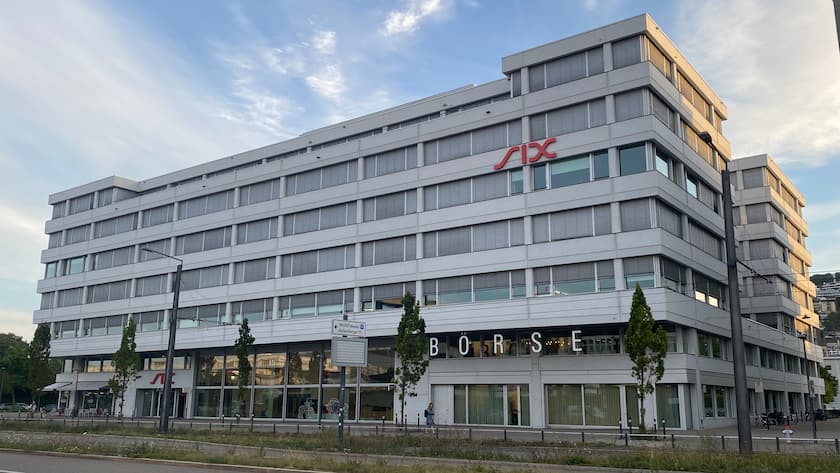 Sitz der Schweizer Börse SIX an der Pfingstweidstrasse in Zürich.
