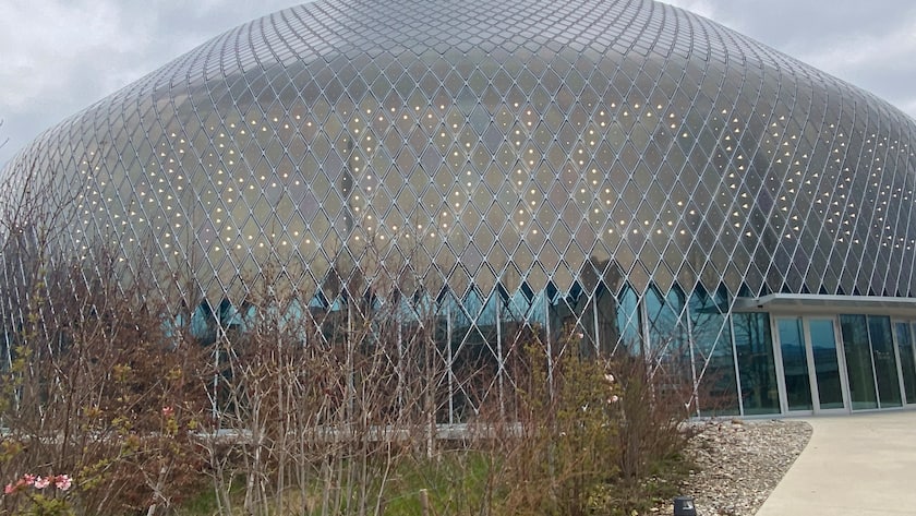 Novartis-Pavillon am Hauptsitz des Pharmakonzerns in Basel.