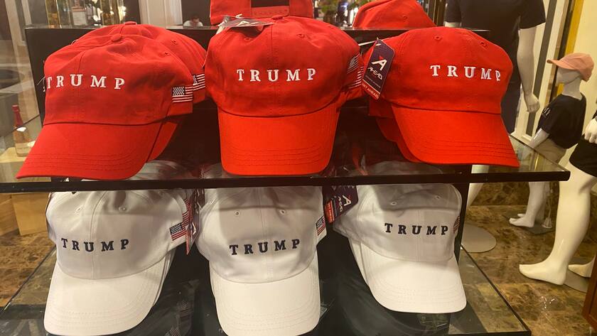 Souvenirs von Donald Trump im "Trump International Hotel" in Las Vegas.