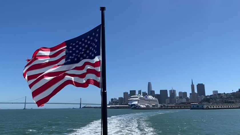 Blick auf die Skyline von San Francisco in Kalifornien.