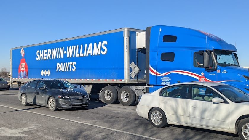 Ein Truck des US-Lackherstellers Sherwin-Williamsn.