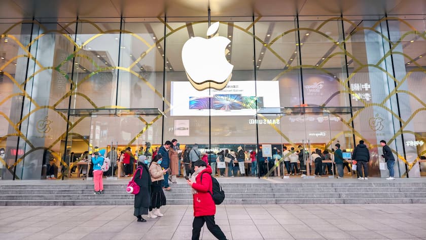Ein Apple Store in Shanghai, China (9. Januar 2025).