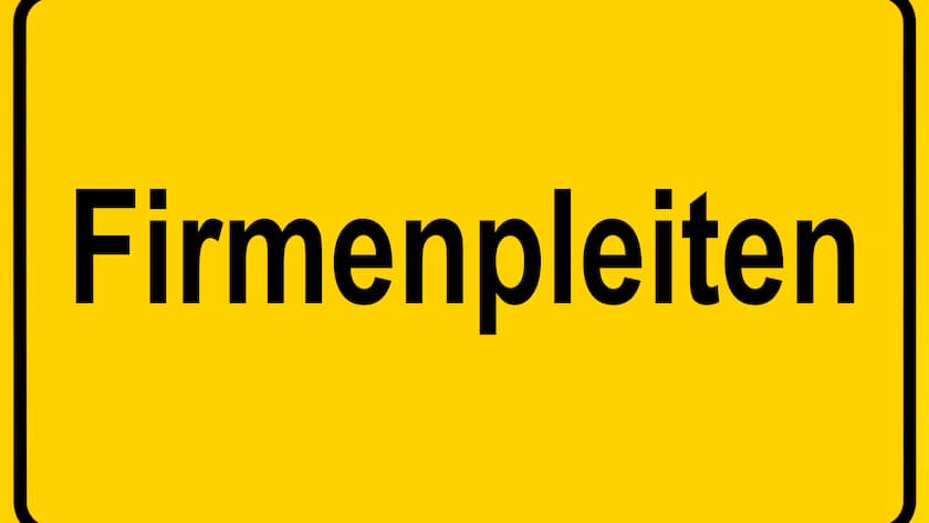 Firmenpleiten – Symbolbild eines deutschen Ortsschilds.