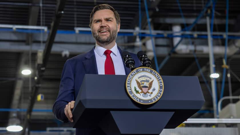 US-Vizepräsident JD Vance bei einem Auftritt in Wisconsin, USA, Ende Februar 2026.