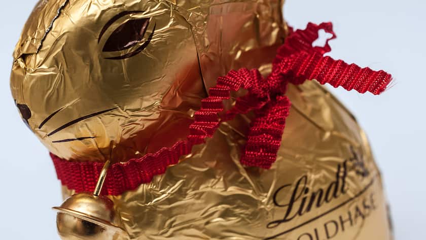 Der in Gold verpackte Schoggihase von Lindt & Sprüngli