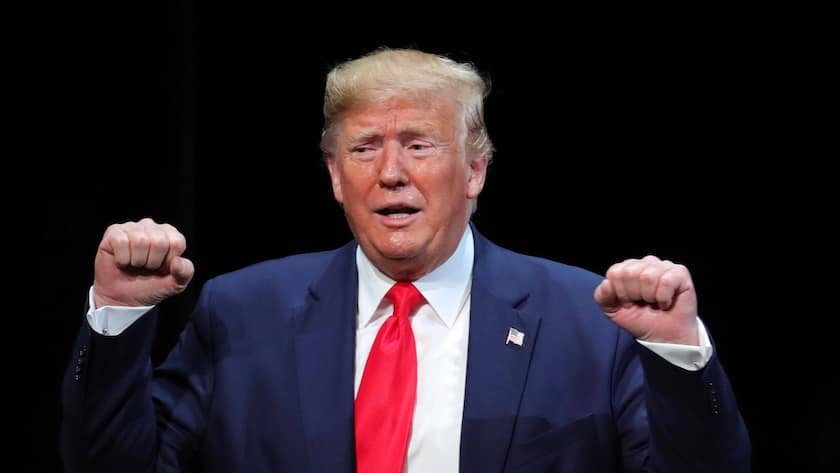 Donald Trump bei einem Auftritt in Florida, USA (2019).