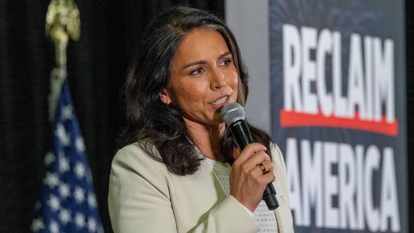 Tulsi Gabbard bei einem Auftritt in Madison, Wisconsin, im Oktober 2024.