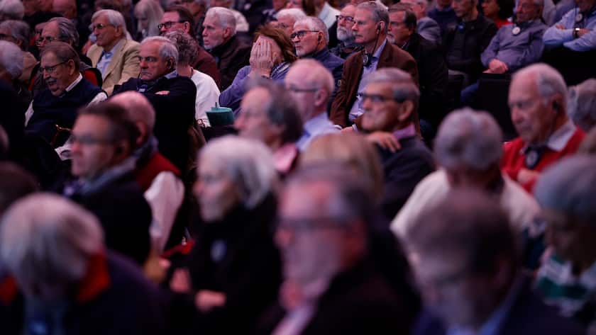 Colm Kelleher, Präsident des Verwaltungsrats der UBS, an der GV vom 5. April 2023.