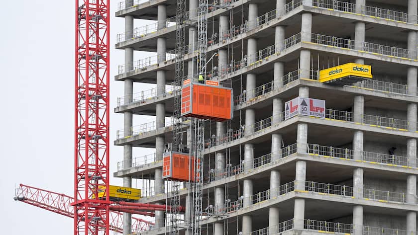 Die Bauarbeiten am Elbtower in Hamburg sind eingestellt.