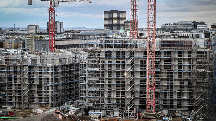 Das Gelände des LEG-Wohnbauprojekt Literaturquartier an der Sachsenstrasse in Deutschland.
