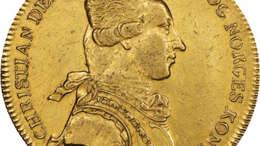Ein dänisches 20-Dukat-Stück.