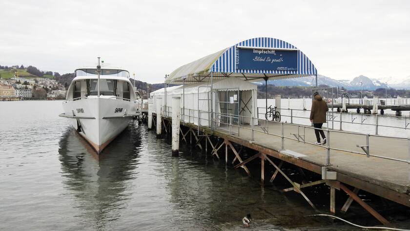 Impfschiff in Luzern, Januar 2022.