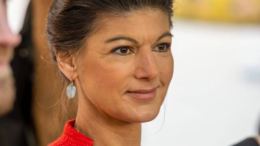 Sarah Wagenknecht gibt am 8. Januar 2024 im Haus der Bundespressekonferenz in Berlin die Gründung der Partei «Bündnis Sahra Wagenknecht» bekannt.