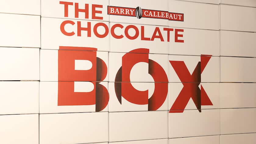 Chocolate Box anlässlich der Eröffnung des Verteilzentrums von Barry Callebaut im belgischen Lokeren im Oktober 2021.
