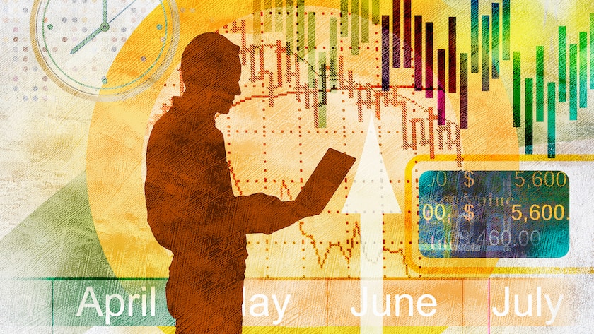 Trader bei der Analyse von Finanzdaten.