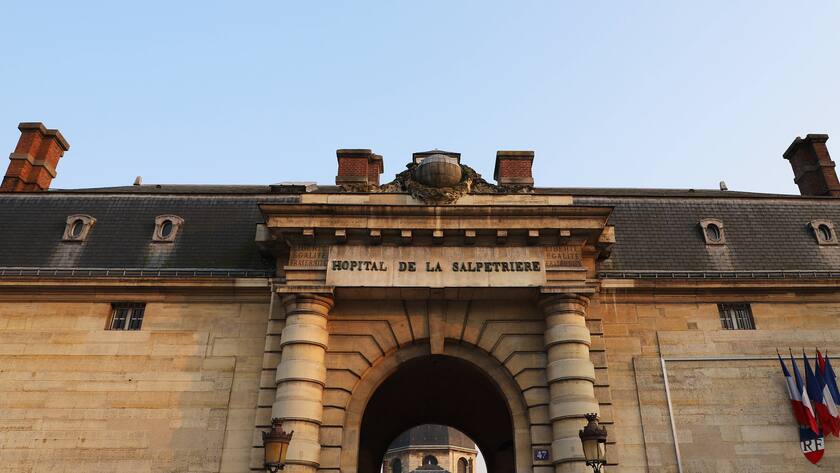 Das Pariser Spital Hôpital Pitié-Salpêtrière am 28. März.