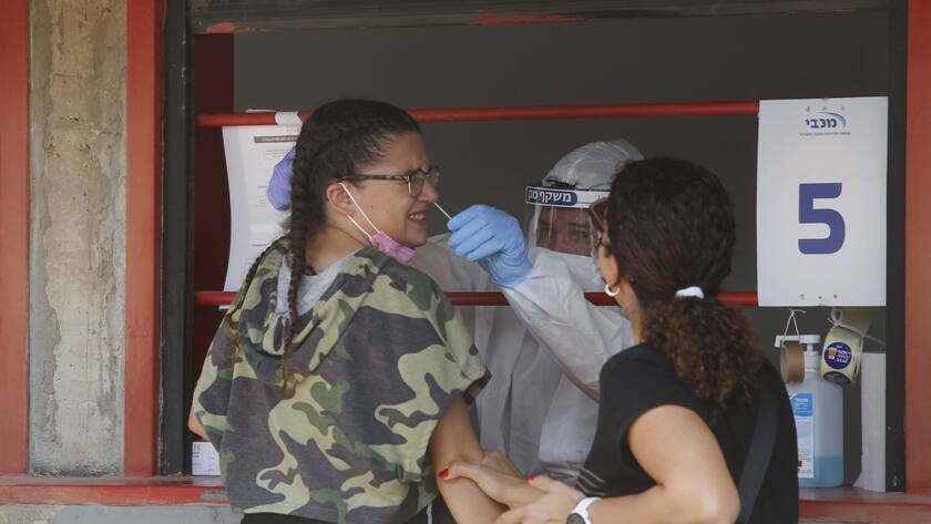 Eine Corona-Teststation in Israel.