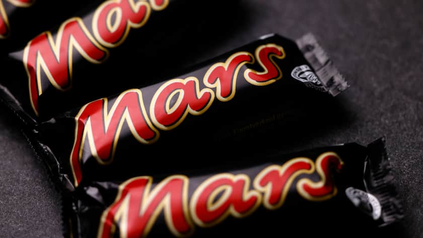 Ein Mars-Schokoriegel.