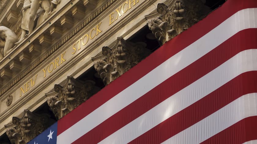 Die New Yorker Börse im Finanzviertel an der Südspitze von Manhattan.