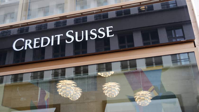 Schriftzug der Credit Suisse, der zweitgrössten Bank der Schweiz.