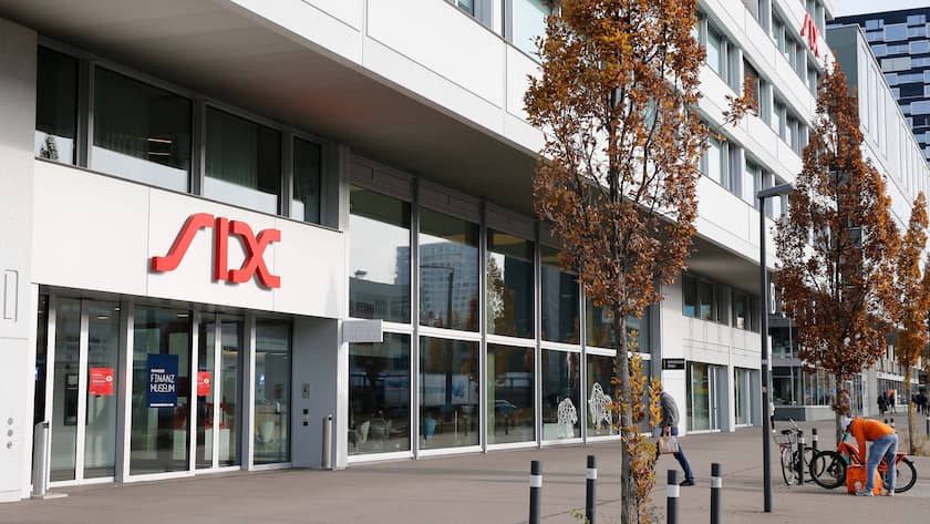 Standort an der Schweizer Börse an der Pfingstweidstrasse in Zürich.