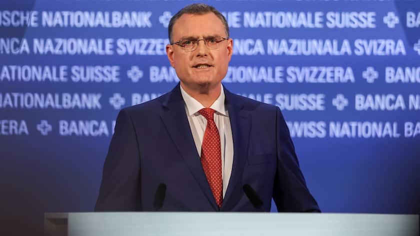 Thomas Jordan, der Schweizerischen Nationalbank, während der Generalversammlung 2023.