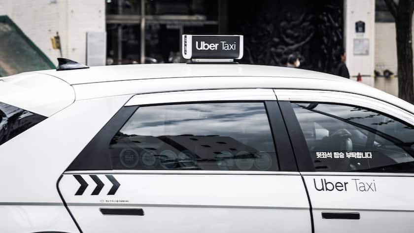 Ein Uber-Taxi in Seoul, Südkorea.